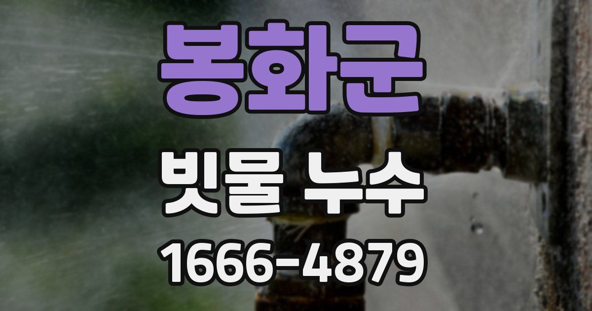 봉화군 빗물 누수