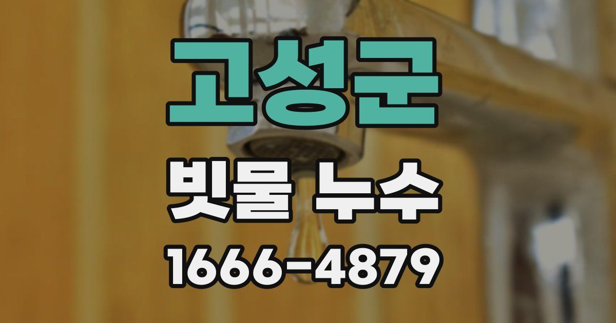고성군 빗물 누수