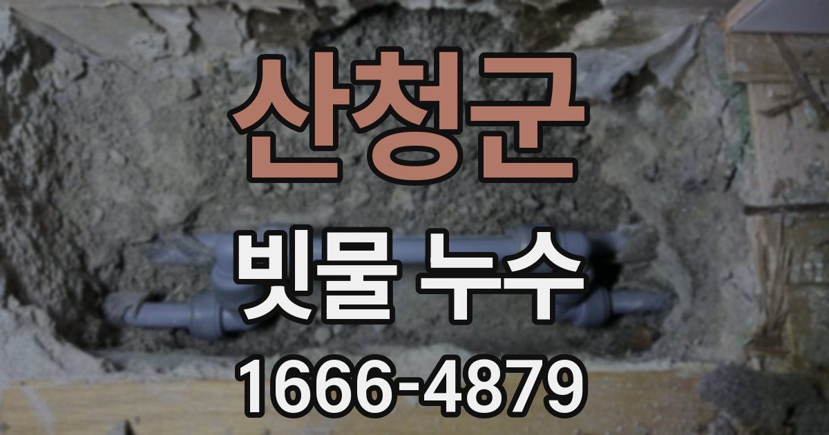 산청군 빗물 누수