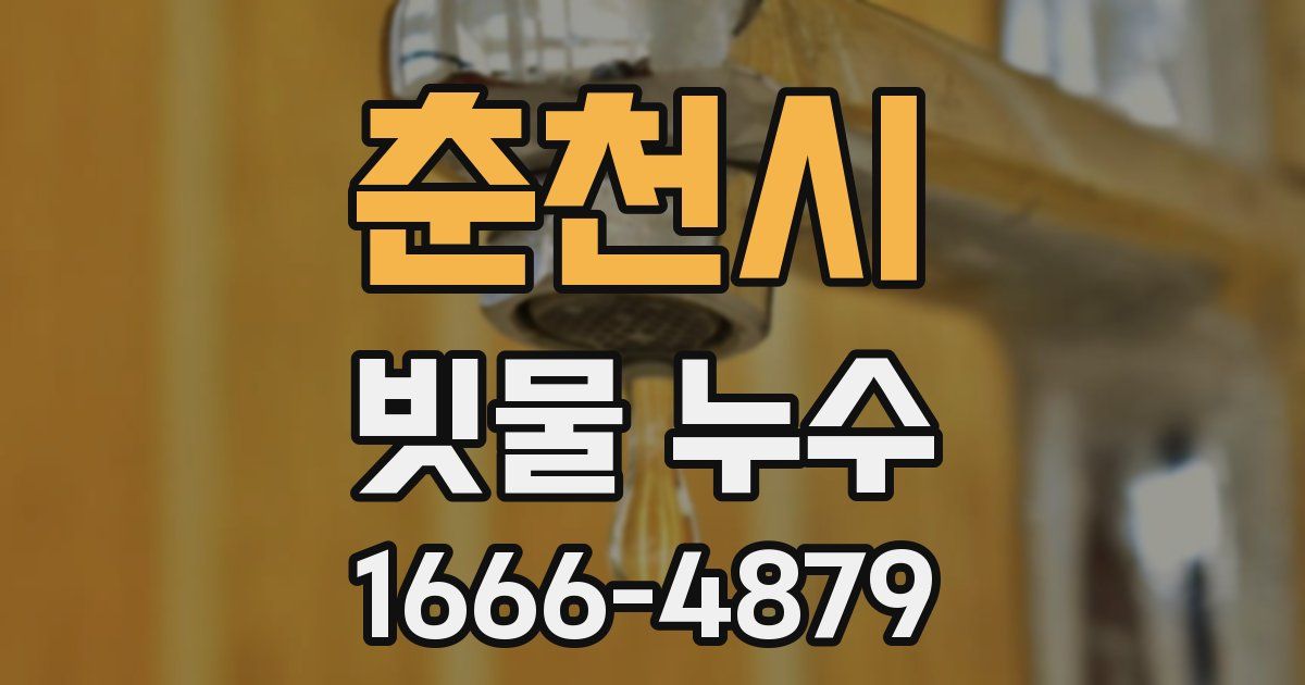 춘천시 빗물 누수