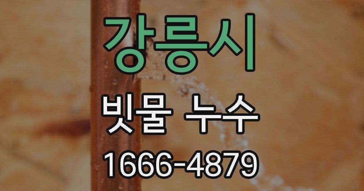 강릉시 빗물 누수
