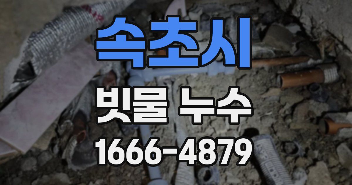 속초시 빗물 누수