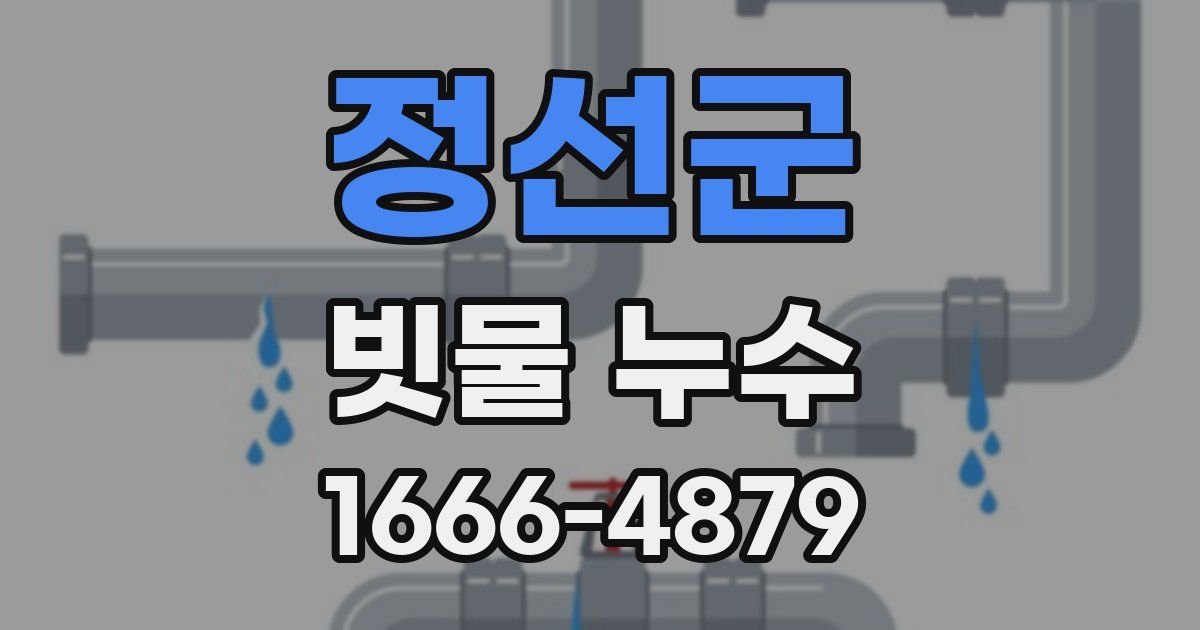 정선군 빗물 누수