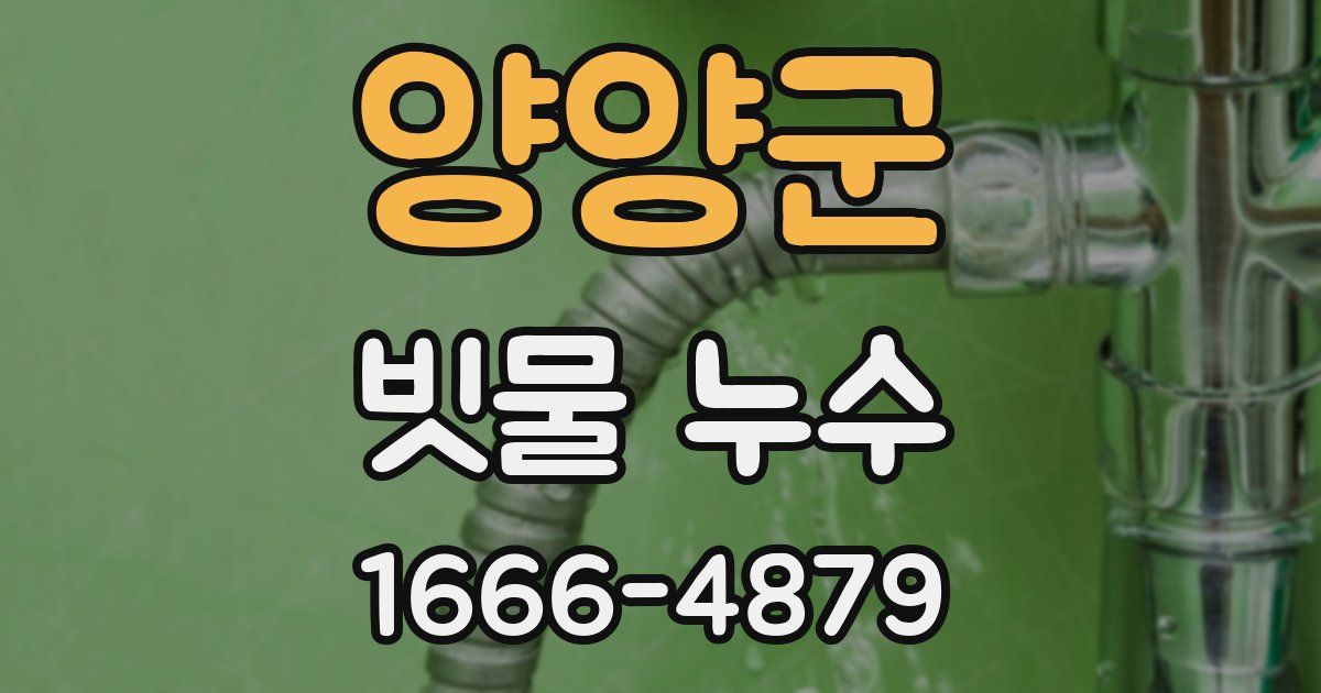 양양군 빗물 누수
