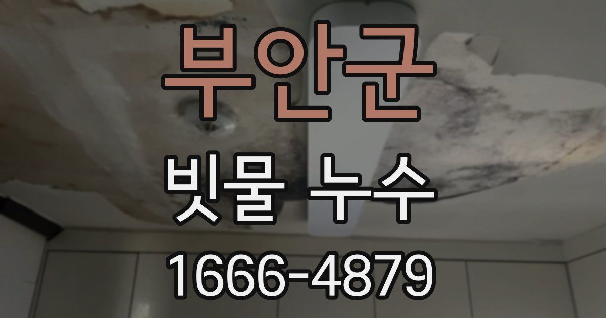 부안군 빗물 누수