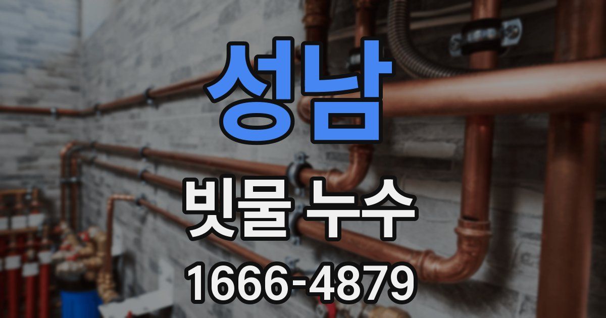 성남 빗물 누수