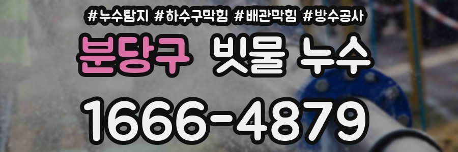 분당구 빗물 누수