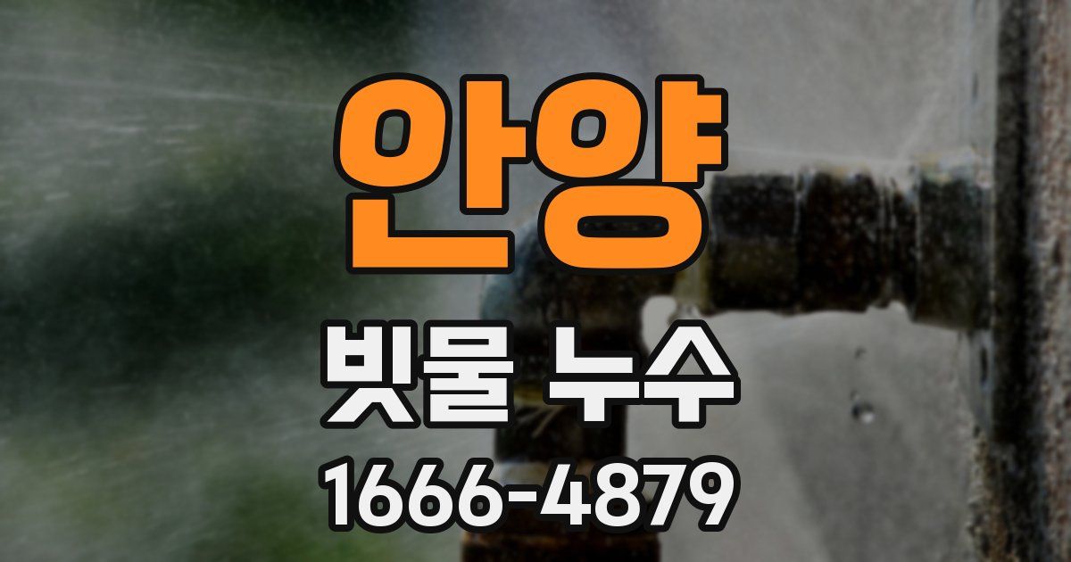 안양 빗물 누수