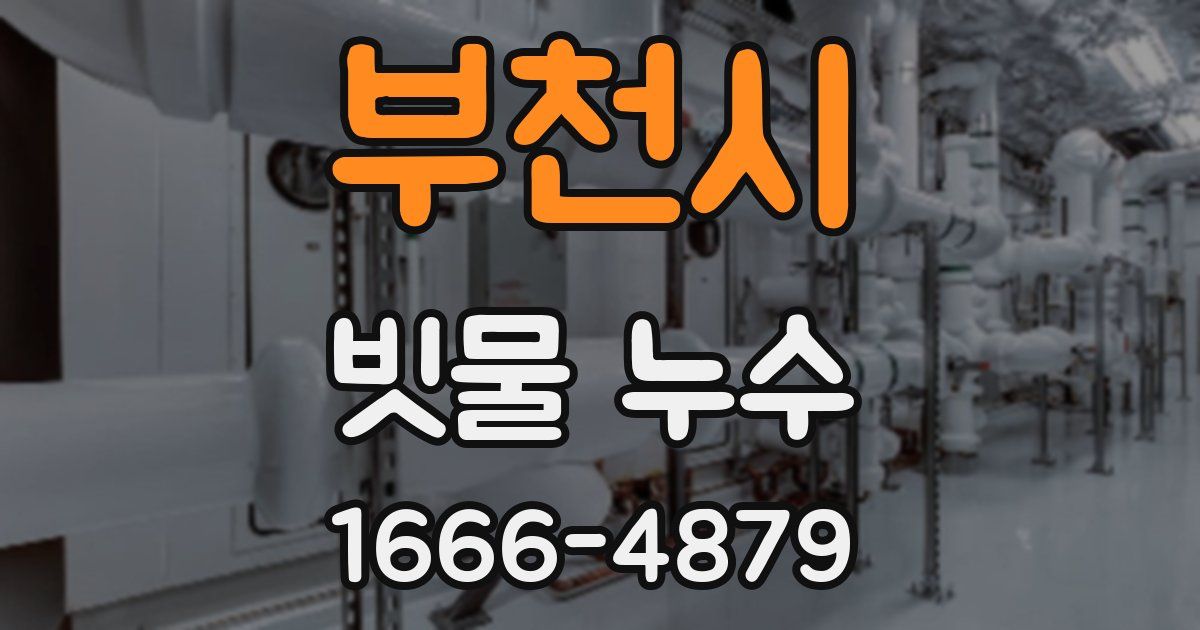 부천시 빗물 누수