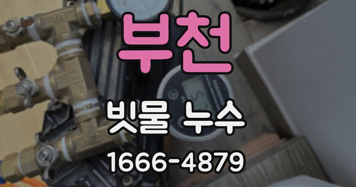 부천 빗물 누수