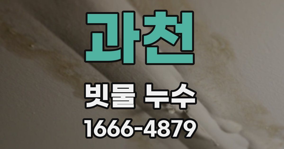 과천 빗물 누수