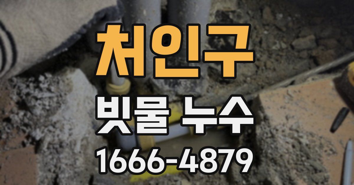 처인구 빗물 누수