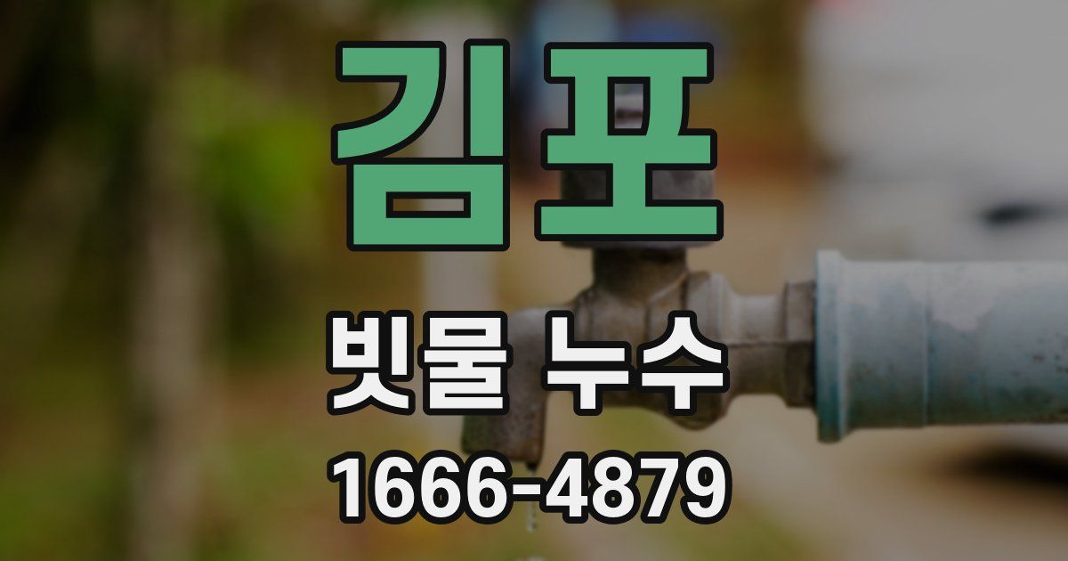 김포 빗물 누수