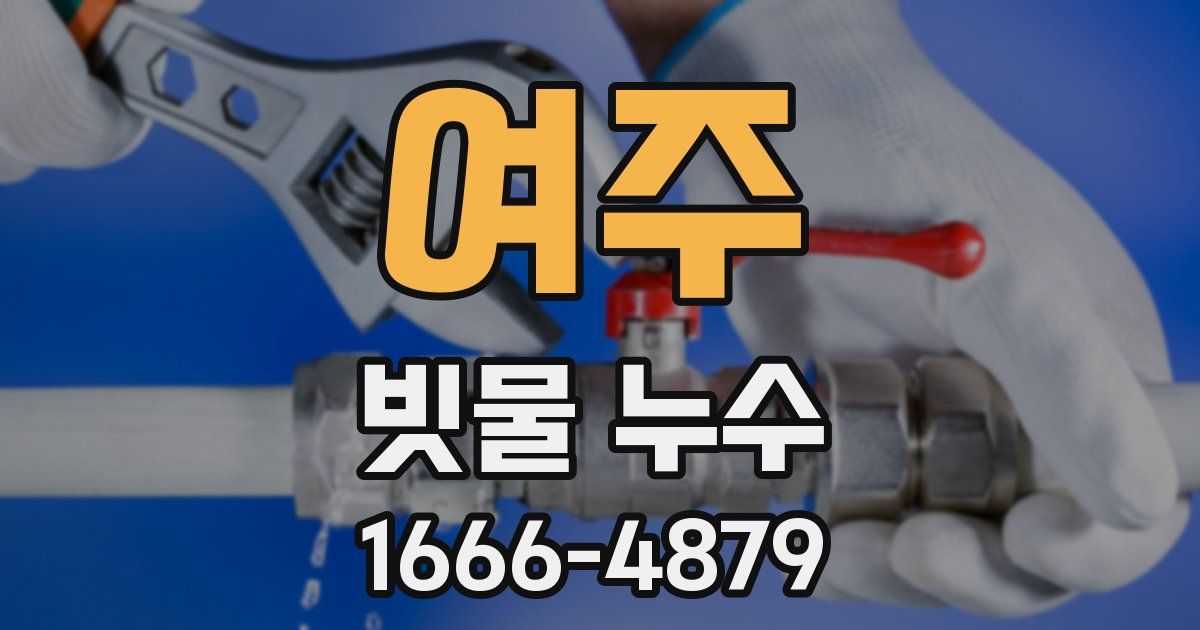 여주 빗물 누수