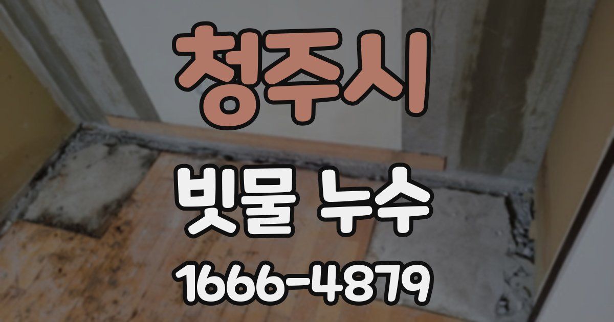 청주시 빗물 누수
