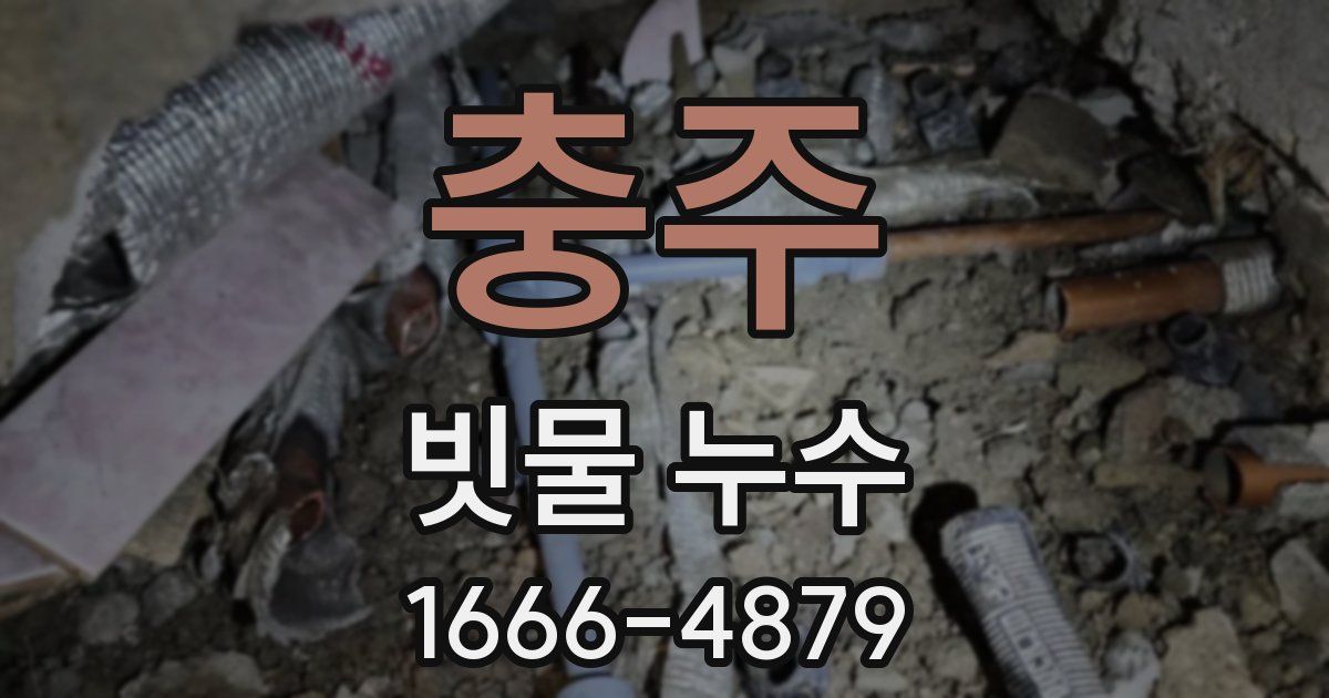 충주 빗물 누수