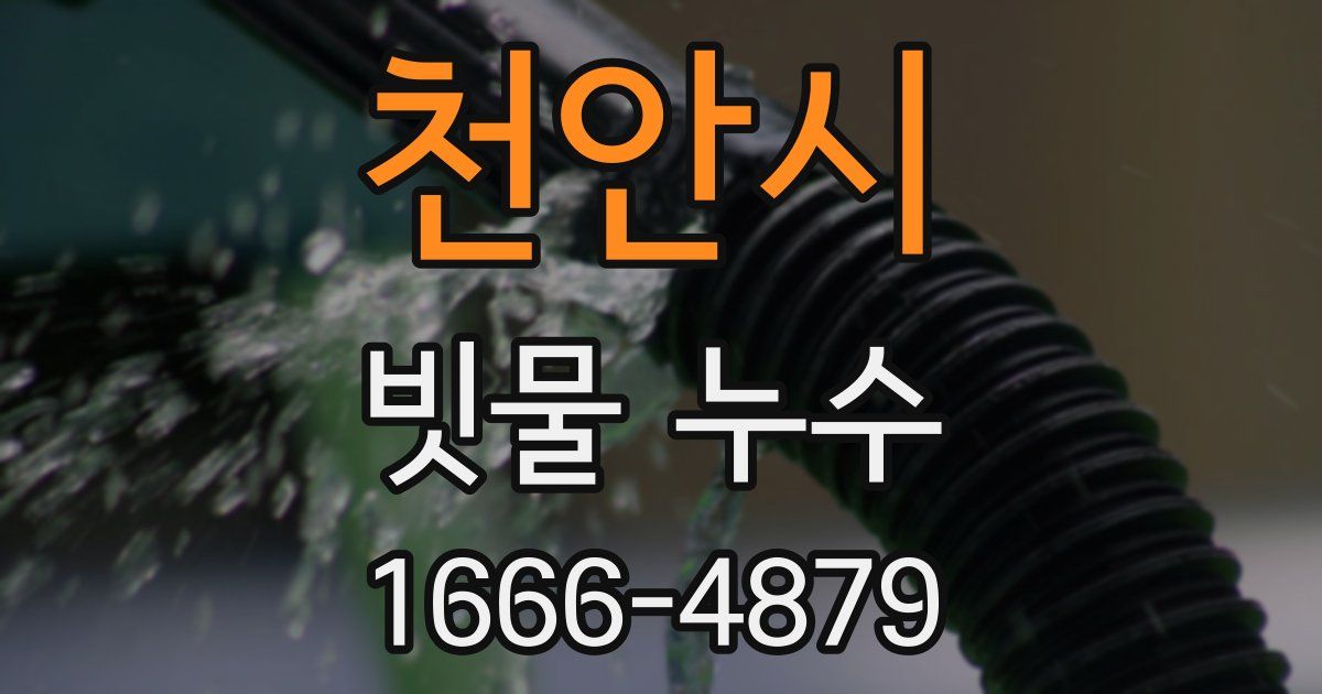 천안시 빗물 누수