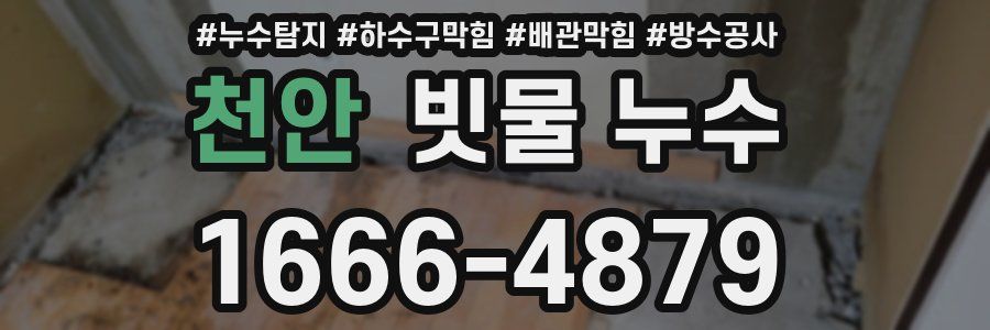 천안 빗물 누수