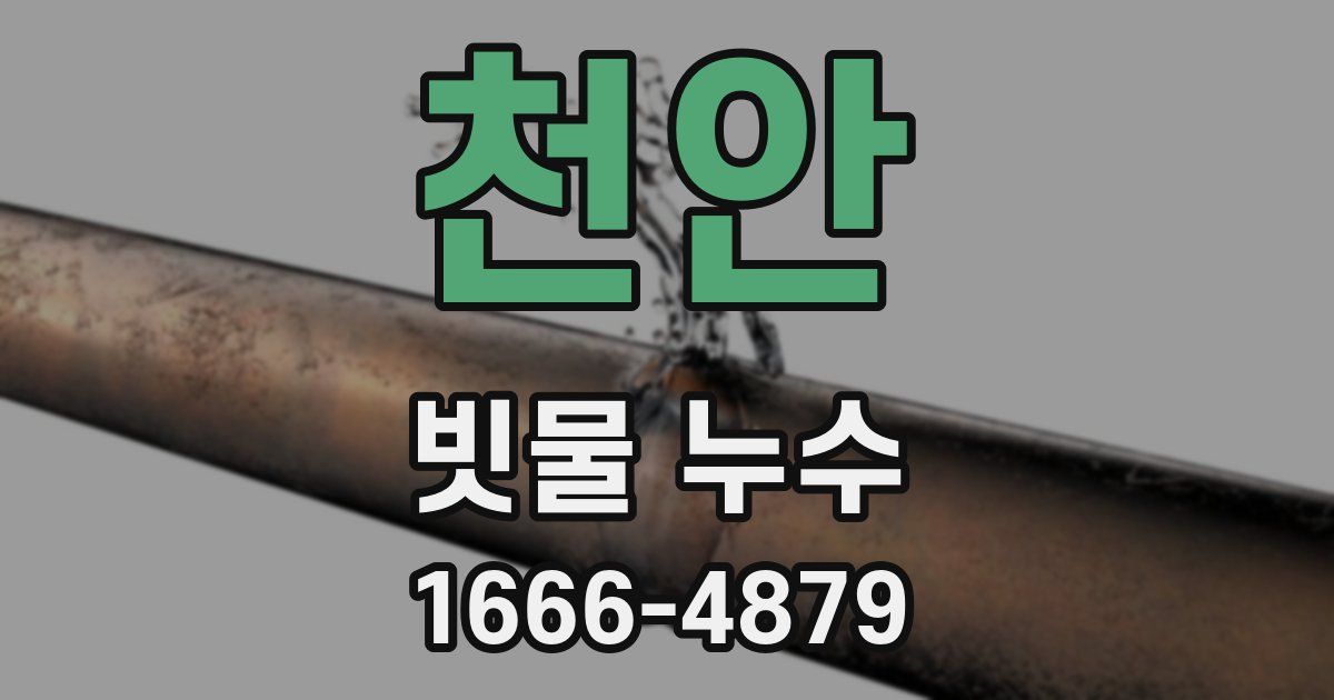 천안 빗물 누수
