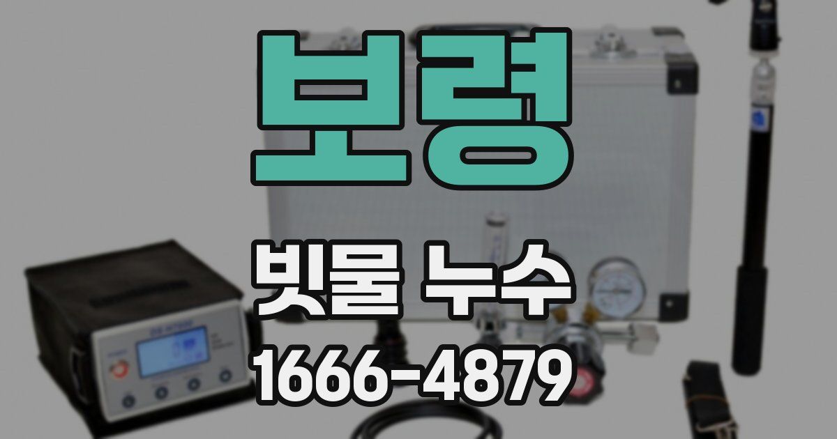 보령 빗물 누수