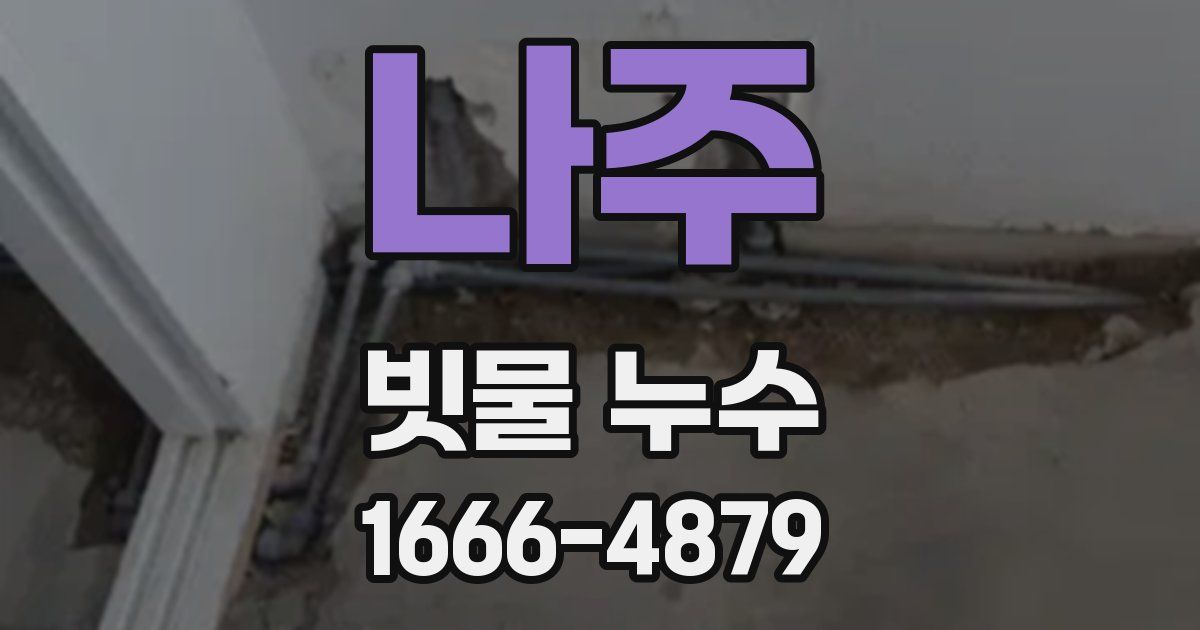 나주 빗물 누수