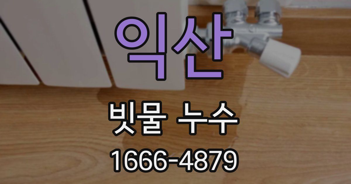 익산 빗물 누수