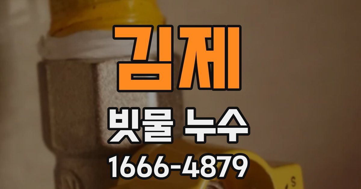 김제 빗물 누수