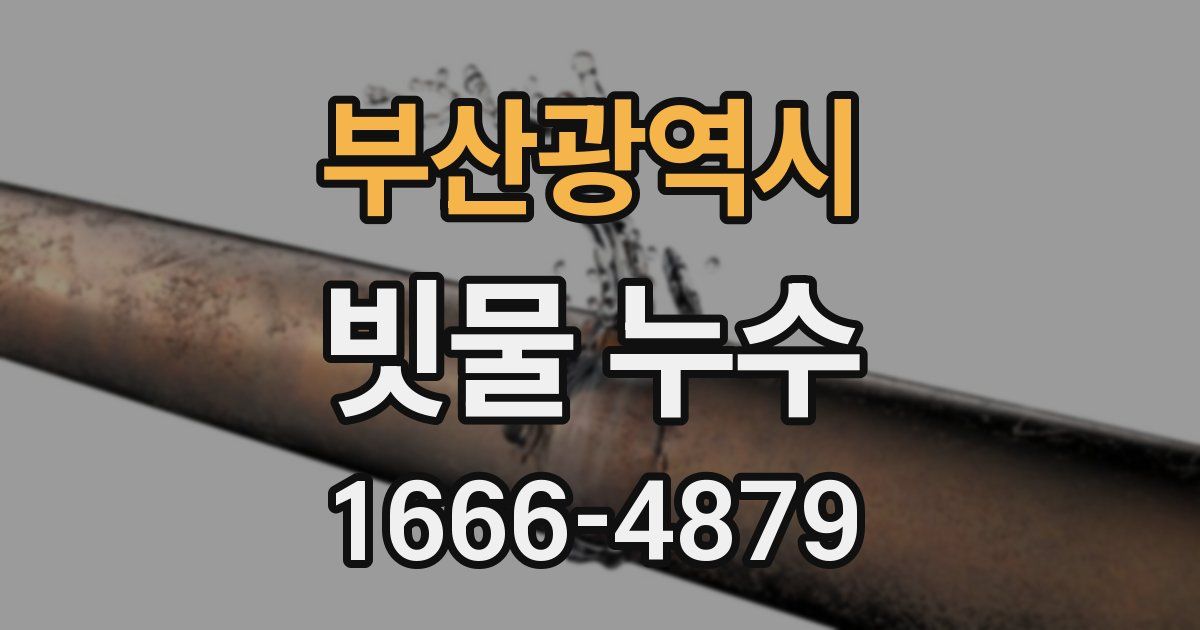 부산광역시 빗물 누수