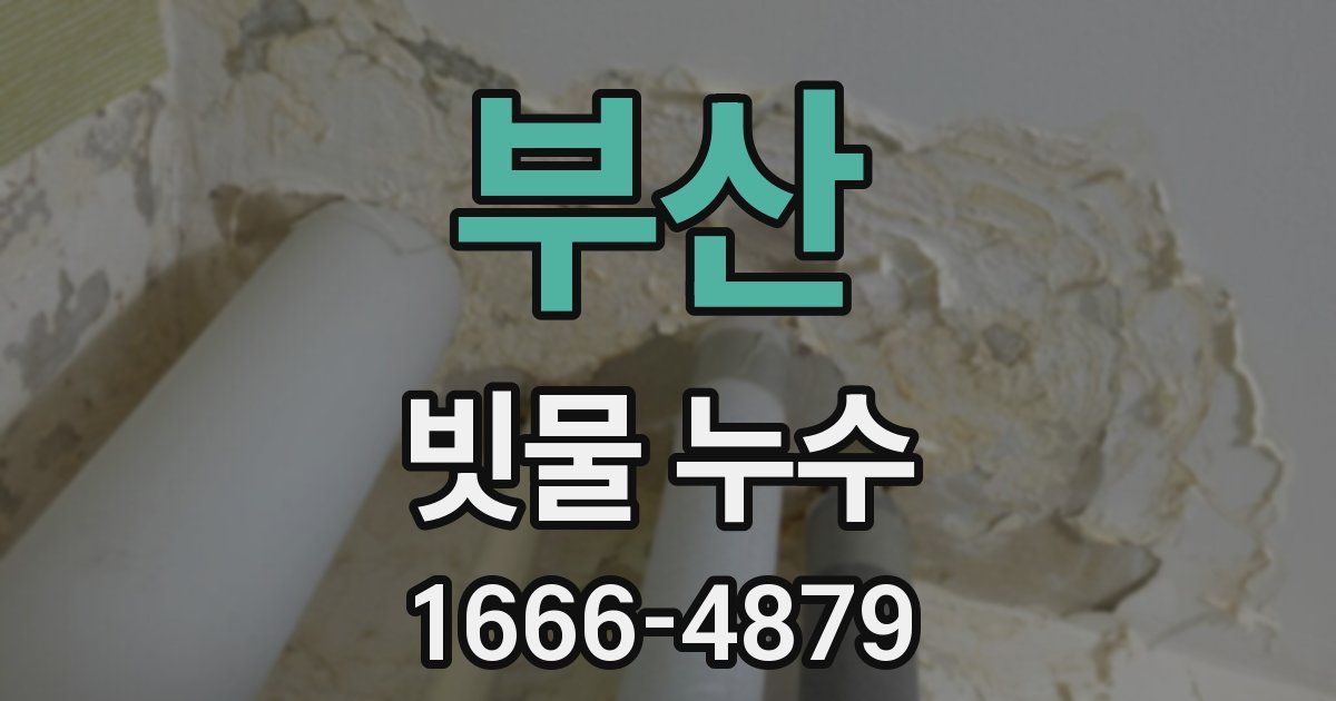 부산 빗물 누수