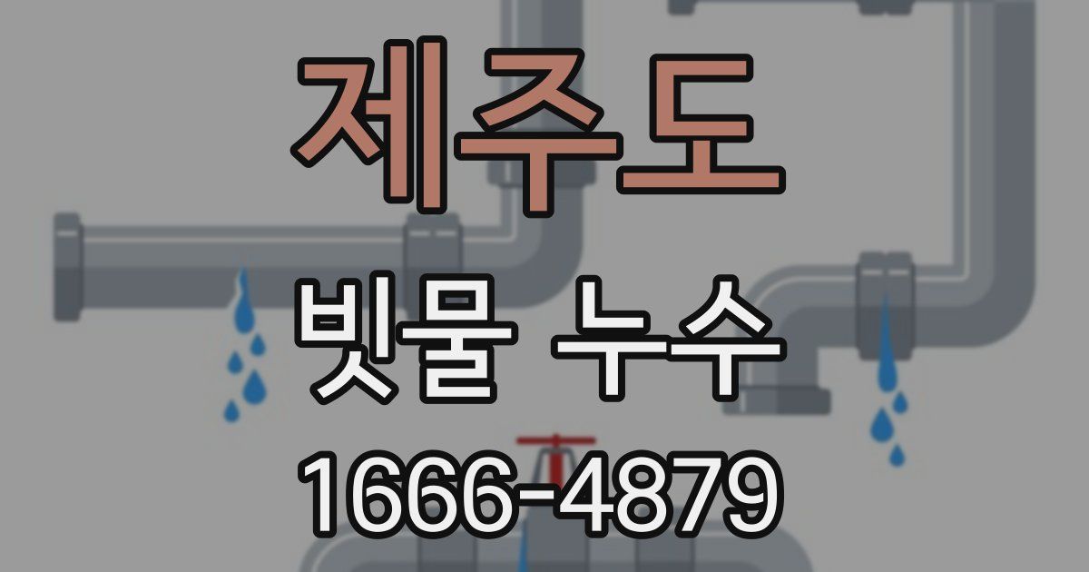 제주도 빗물 누수
