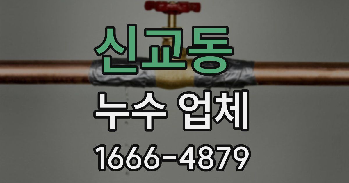 신교동 누수 업체