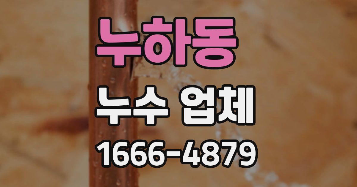 누하동 누수 업체