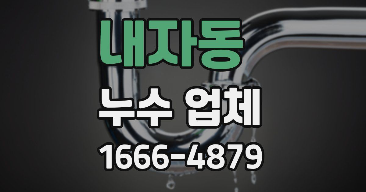내자동 누수 업체