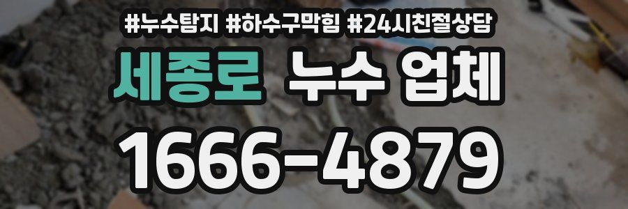 세종로 누수 업체