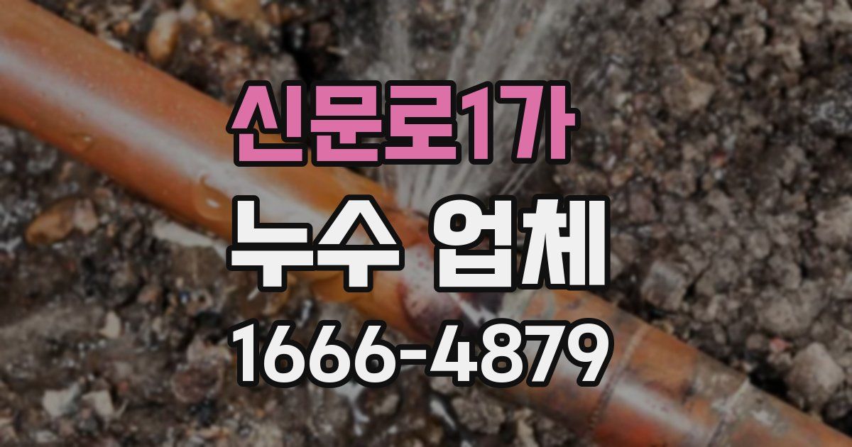 신문로1가 누수 업체