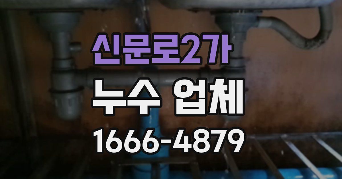신문로2가 누수 업체