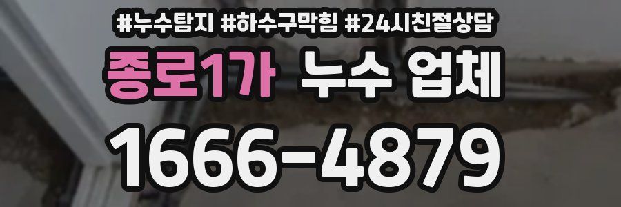 종로1가 누수 업체