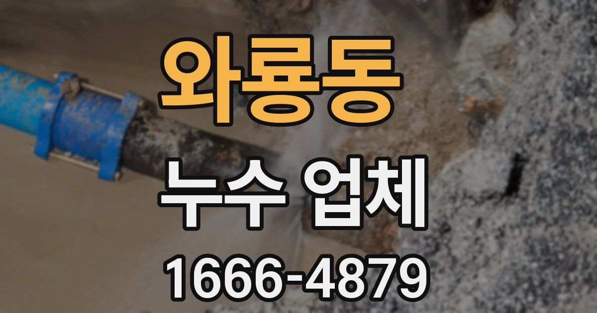 와룡동 누수 업체