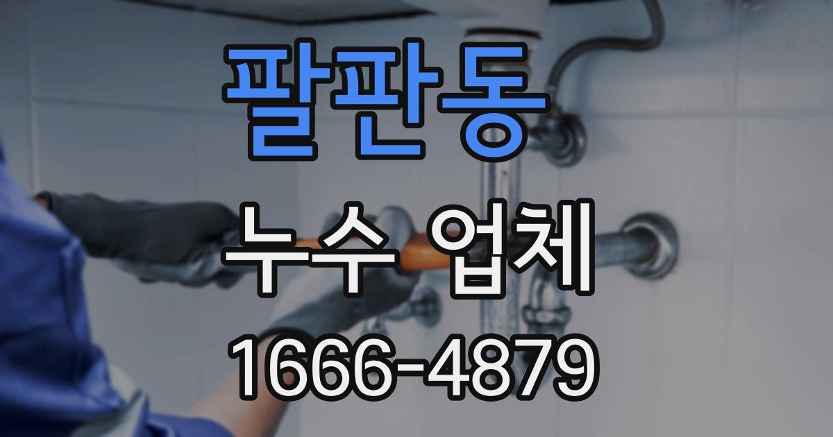 팔판동 누수 업체