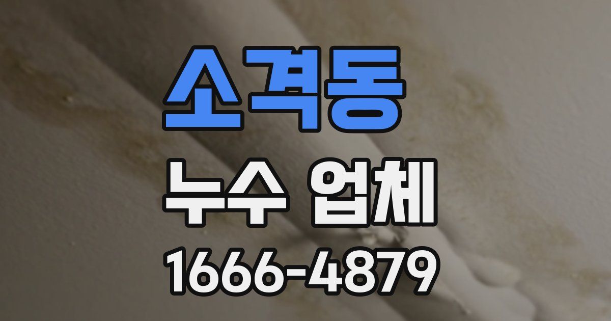 소격동 누수 업체