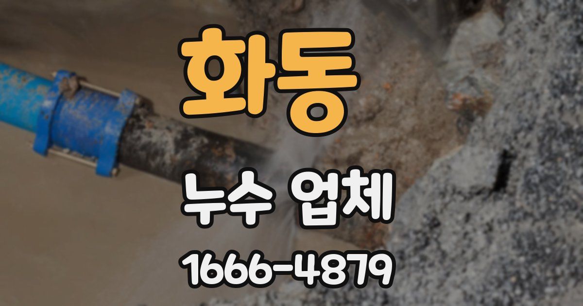 화동 누수 업체