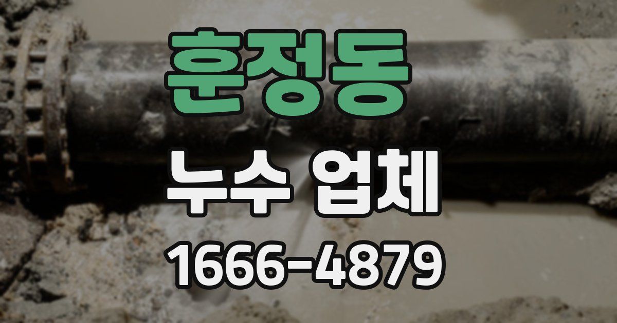 훈정동 누수 업체