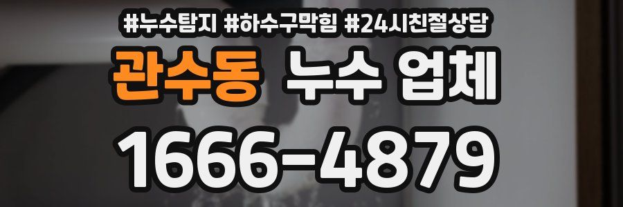 관수동 누수 업체