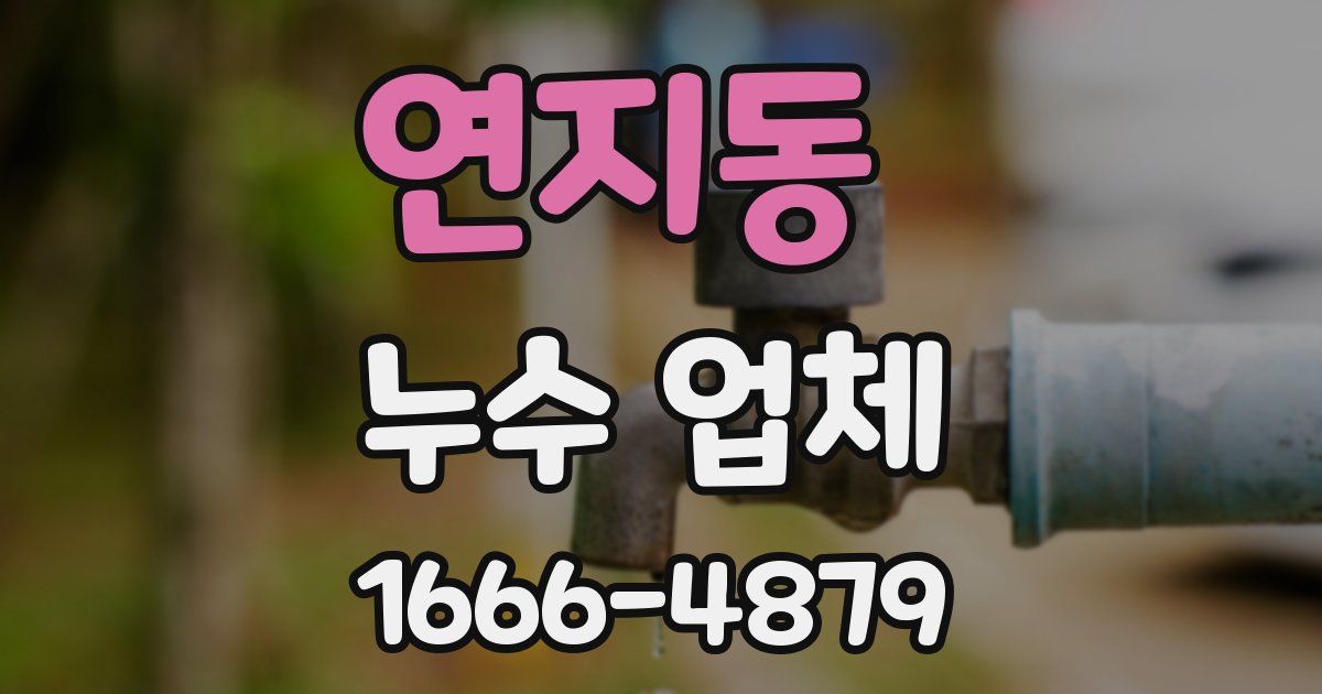 연지동 누수 업체