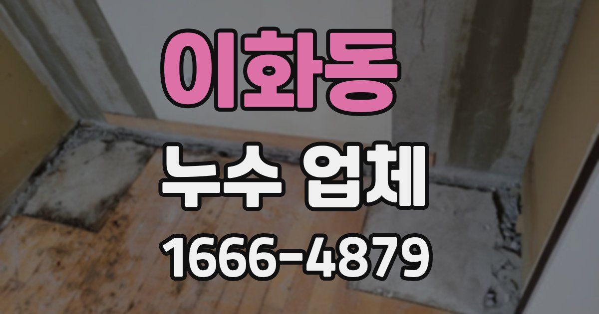 이화동 누수 업체