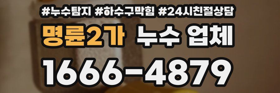 명륜2가 누수 업체