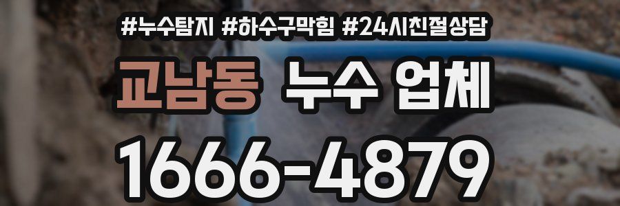 교남동 누수 업체