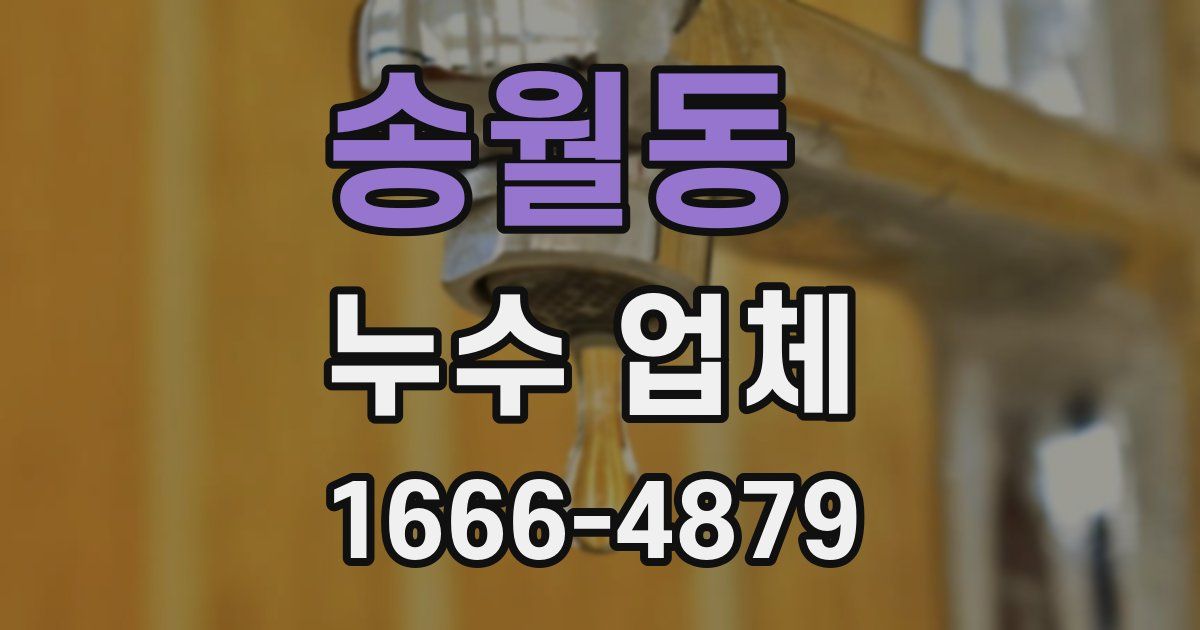송월동 누수 업체