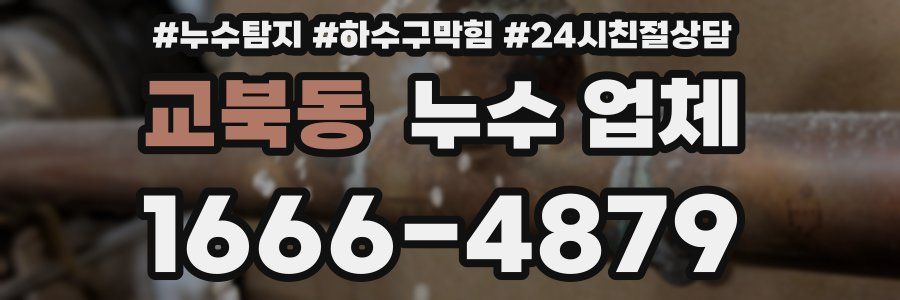 교북동 누수 업체