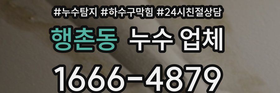 행촌동 누수 업체